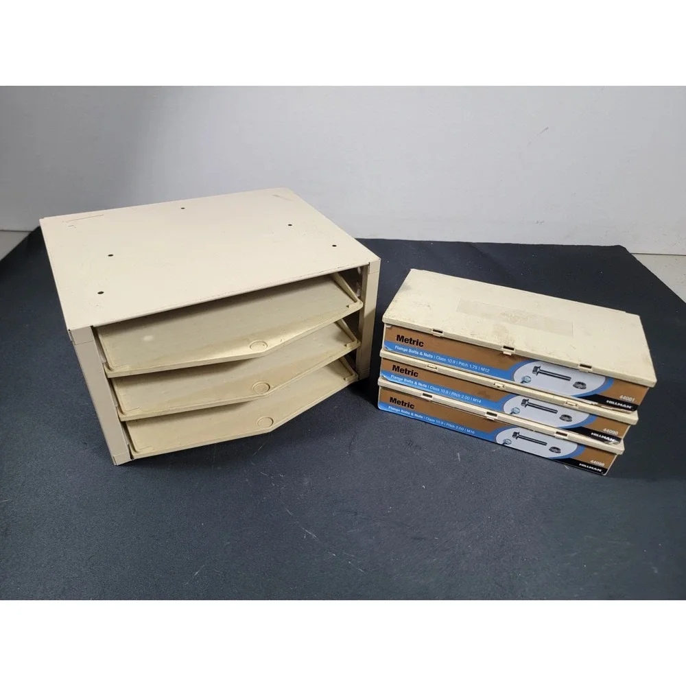 Hillman Hardware Storage Cabinet 3 Drawer Bins Steel Organizer Lego, Parts,etc..